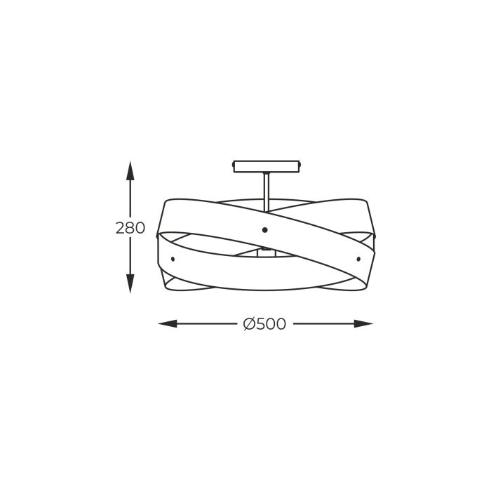 Modern ceiling light black, Tanno