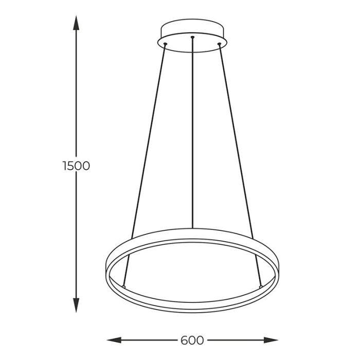Design pendant light gold, Kubra, 28W, warm to cold white adjustable LED