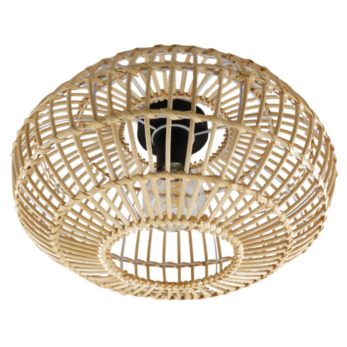 Rustic flush ceiling light brown, Emilio