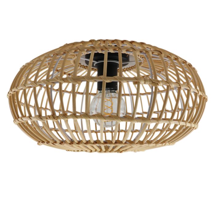 Rustic flush ceiling light brown, Emilio