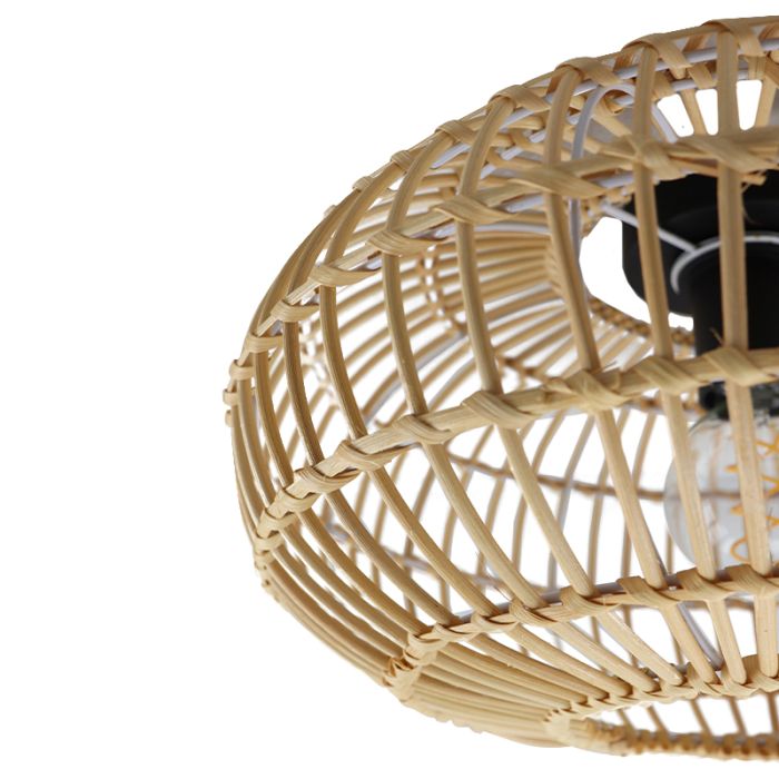 Rustic flush ceiling light brown, Emilio