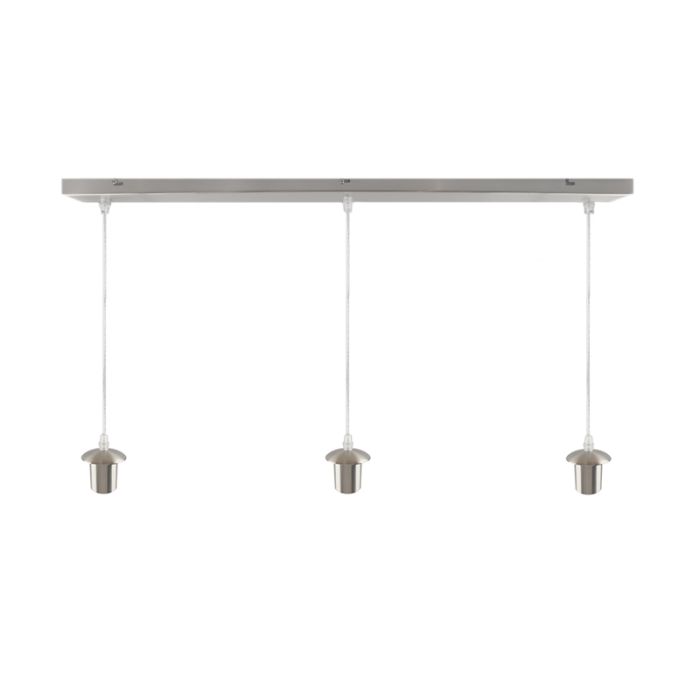 Aluminium pendant light without shade chrome, Rika