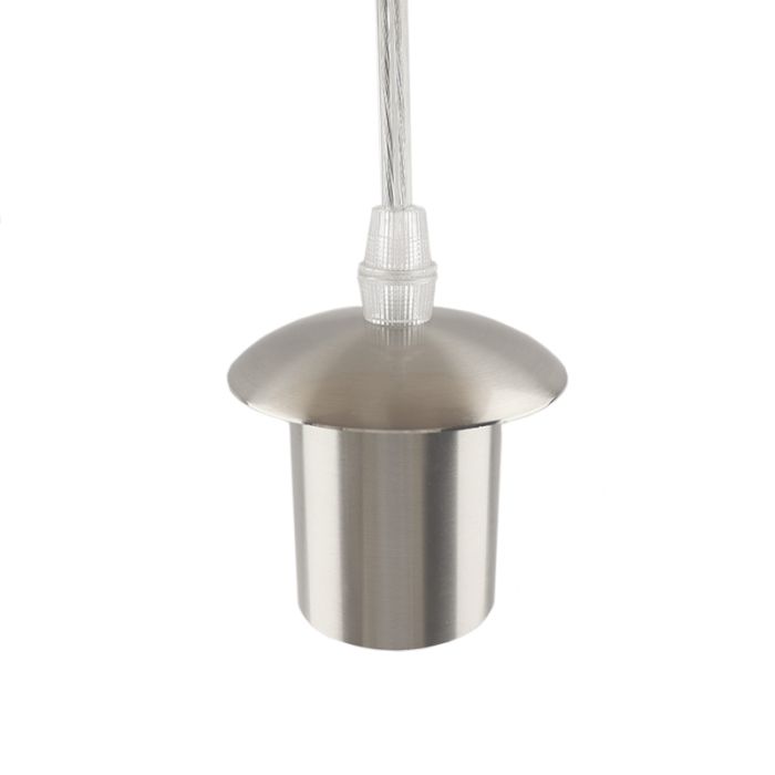 Aluminium pendant light without shade chrome, Rika