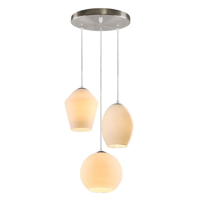 Aluminium pendant light without shade chrome, Rika